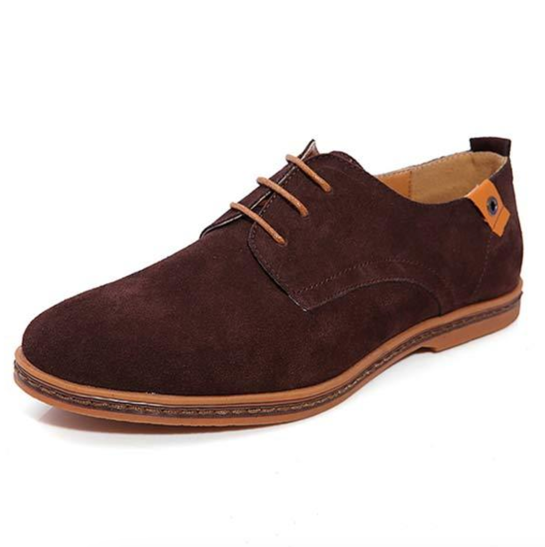 Zapatos Oxford veganos de ante con cordones para hombre