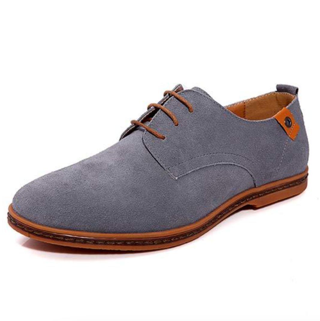 Zapatos Oxford veganos de ante con cordones para hombre