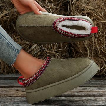 Zuecos tipo zapatilla con plataforma slip-on para mujer