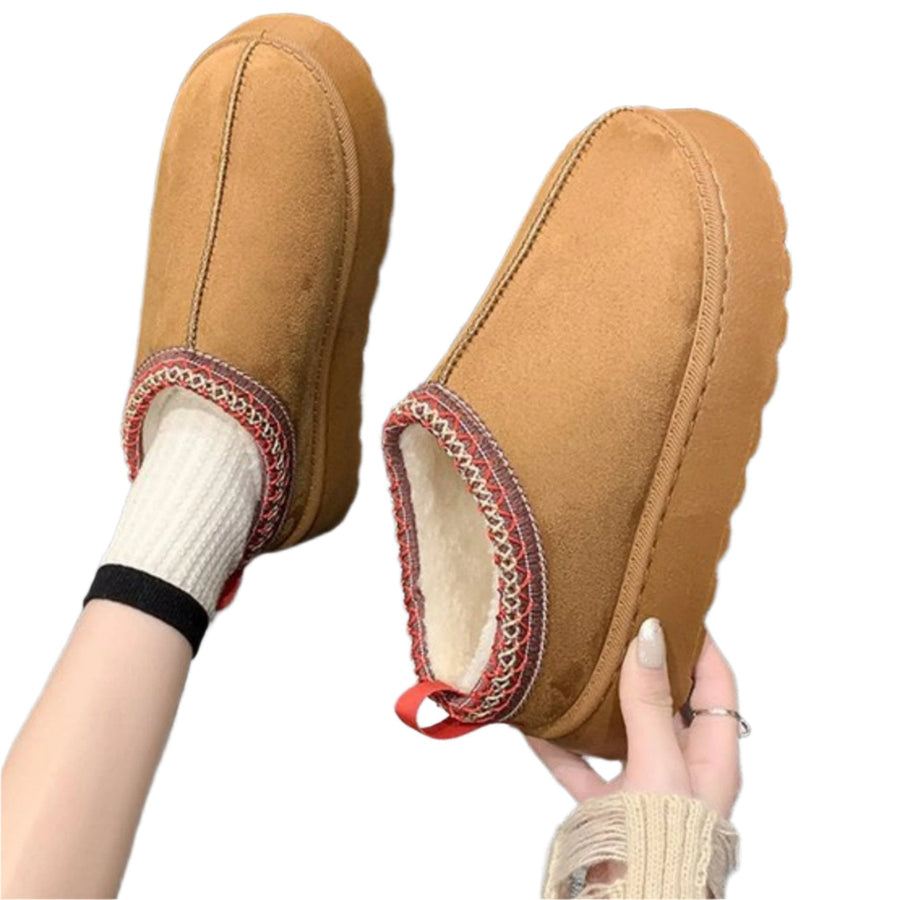 Zuecos tipo zapatilla con plataforma slip-on para mujer